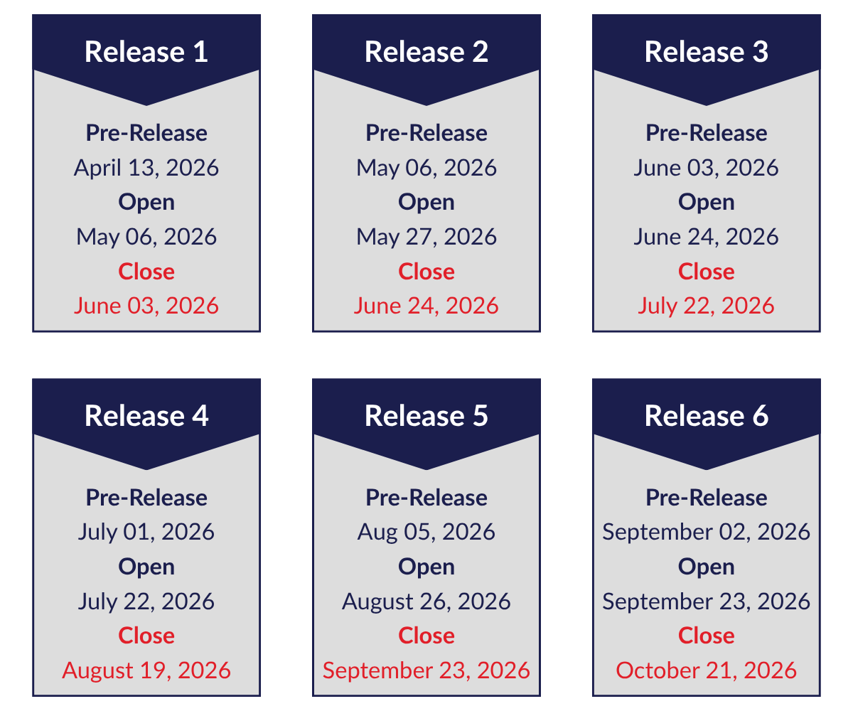 FY26 Release Schedule
